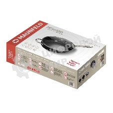 Глубокая сковорода Maunfeld HOWARD MDP30LCL15 из облегченного чугуна со стеклянной крышкой, 30 см