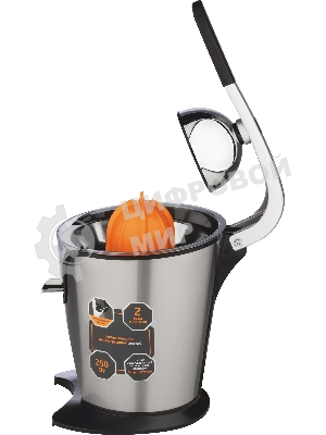 Соковыжималка LEONORD LE-1727 серебристый/черный, цитрусовая, 250 Вт, механическое