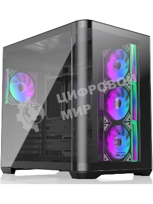 Компьютерный корпус без блока питания Case Raijintek ATREUS BT4, Midi-Tower, TG, 4x120мм ARGB, 2xUSB-A 3.0 + 1xUSB Type-C, E-ATX, ATX, mATX, mITX черный