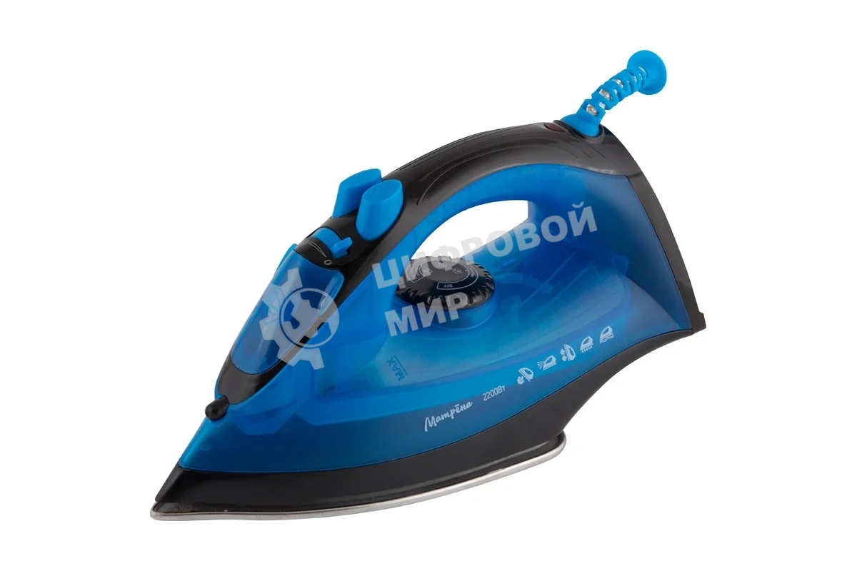 Утюг Матрена MA-047 синий (2200 Вт, пар, спрей, пар.удар, самооч., стальная подошва)