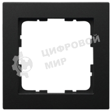 Рамка Jasmart 1-м G-Classic черный матовый soft touch