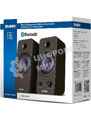 Акустическая система SVEN АС 431, черный (6 Вт, питание USB, Bluetooth)