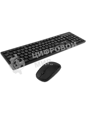 Комплект клавиатура+мышь Oklick S255W беспроводной, USB, 1200 DPI, чёрный