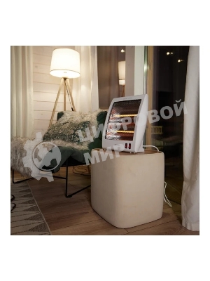 Обогреватель инфракрасный Rexant белый, кварцевый, 800 Вт, 14 м2, настольный