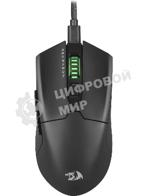 Мышь проводная игровая Redragon FYZU черная (USB, Pixart P3395, Huano, 6 кн., 26000 Dpi, RGb подсветка)