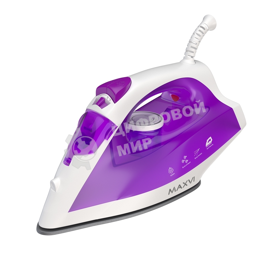 Утюг Maxvi SI1801 белый/фиолетовый