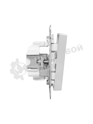 Механизм выключателя EKF UP1-SWA-20 Эпика двухклавишный, алюминий