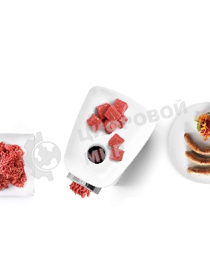 Мясорубка электрическая Bosch MFW2520W белый, 1500 Вт, 1.7 кг/мин, насадки - 4