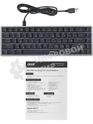 Клавиатура проводная Acer OKW302 (ZL.KBDCC.01C), USB, серебристый