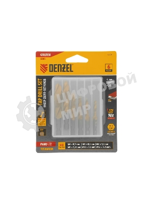 Набор сверл-метчиков Denzel М4-М12, Р6М5