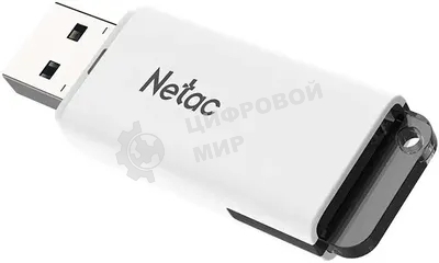 Флешка USB Netac U185 (NT03U185N-064G-32WH), 64Gb, USB 3.0, R/W 100/25, белый/серый