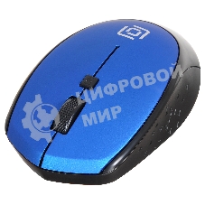 Мышь беспроводная Oklick 488MW синий/черный, 1600 dpi, радиоканал, USB, кнопки - 4