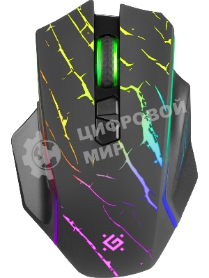 Мышь беспроводная Defender Uran GM-503 черный, 3200 dpi, радиоканал, USB, кнопки - 8