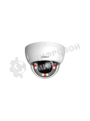 Уличная купольная IP-видеокамера Dahua DH-IPC-HDBW2449EP-S-IL-0360B Smart Dual Light с ИИ 4Мп, 1/2.9” CMOS, объектив 3.6мм, видеоаналитика, ИК до 30м, LED до 30м, IP67, корпус: металл