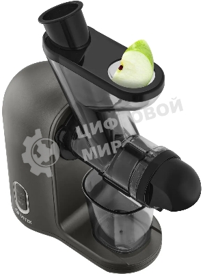 Соковыжималка Vitek VT-3715 чёрный, шнековая горизонтальная, 300 Вт, 280 мл, электронное, реверс