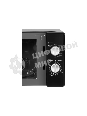 Микроволновая печь HOME HMG207DB черный, 20 л, 700 Вт, переключатели - поворотный механизм