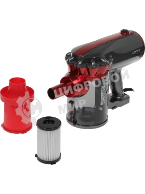 Пылесос вертикальный Centek CT-2561 красный/черный, питание от сети, 150 Вт, уборка сухая, пылесборник 0.5 л