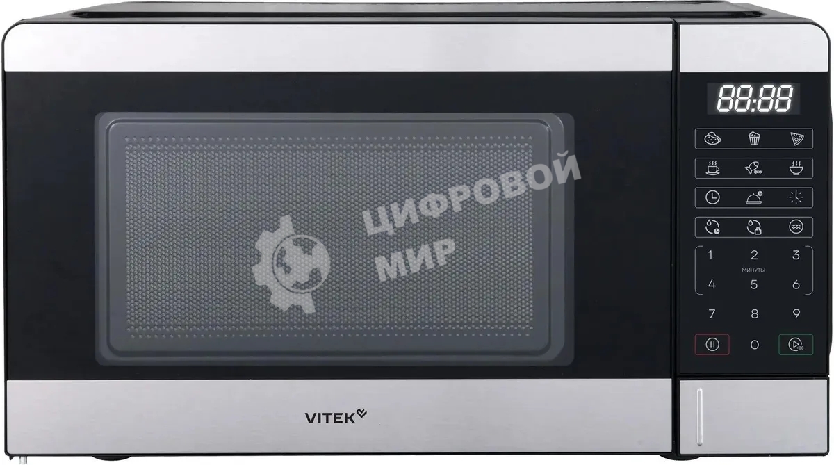 Микроволновая печь Vitek VT-MW0420 черный, 20 л, 700 Вт, переключатели - кнопки