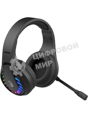 Гарнитура Bloody GR230 чёрный, беспроводная + проводная, радиоканал, до 40 ч, подсветка