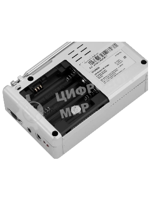 Радиоприемник портативный Hyundai H-PSR160 серебристый USB microSD