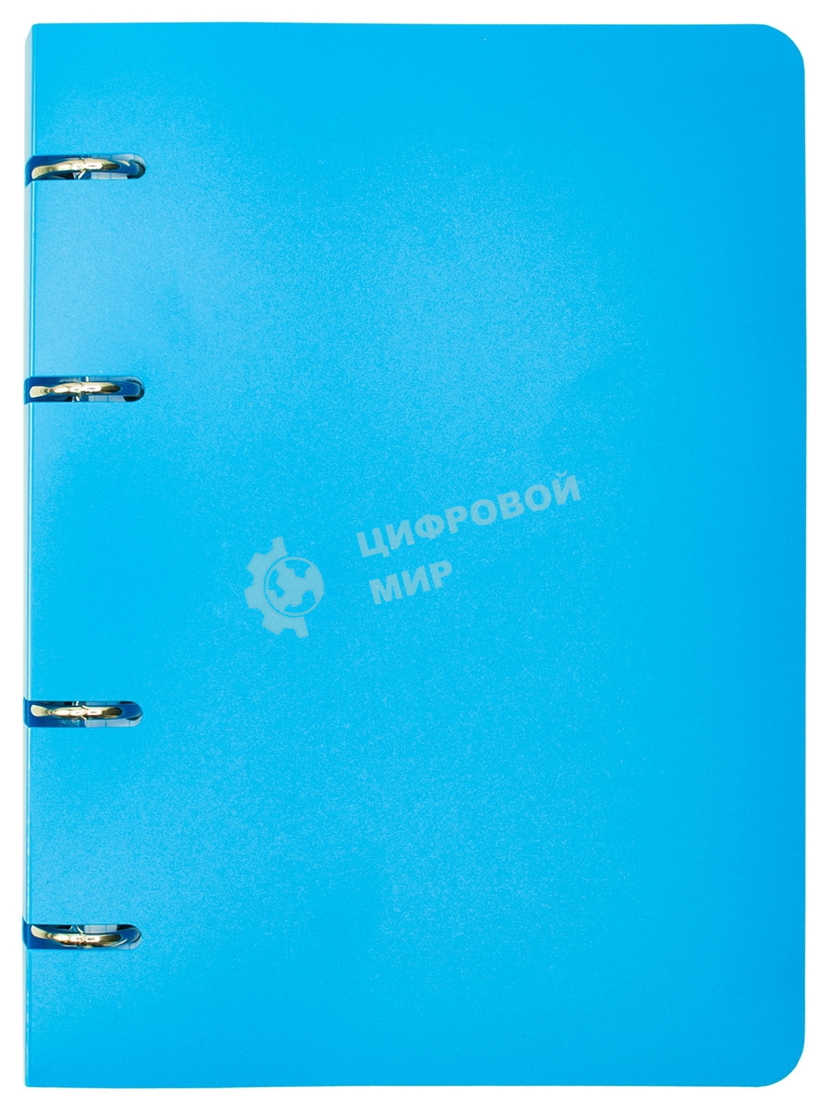 Тетрадь на кольцах Silwerhof 1848212 80 листов, клетка, A5, пластик кольца голубой