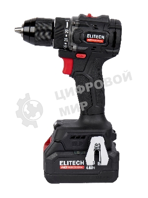 Дрель-шуруповерт Elitech CD 20SL2, 20 В, 2 Ач, 60 Нм, бесщеточный