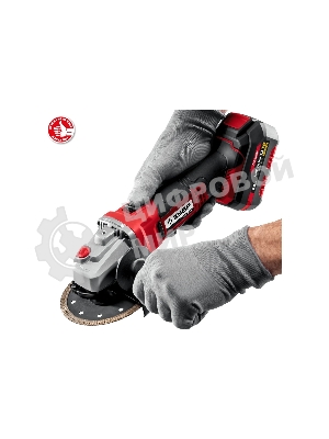 Угловая шлифовальная машина ЗУБР 18В, 1 АКБ (4Ач), в кейсе. УШМ-18-125-41