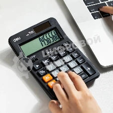 Калькулятор настольный Deli EM210 черный 12-разр.