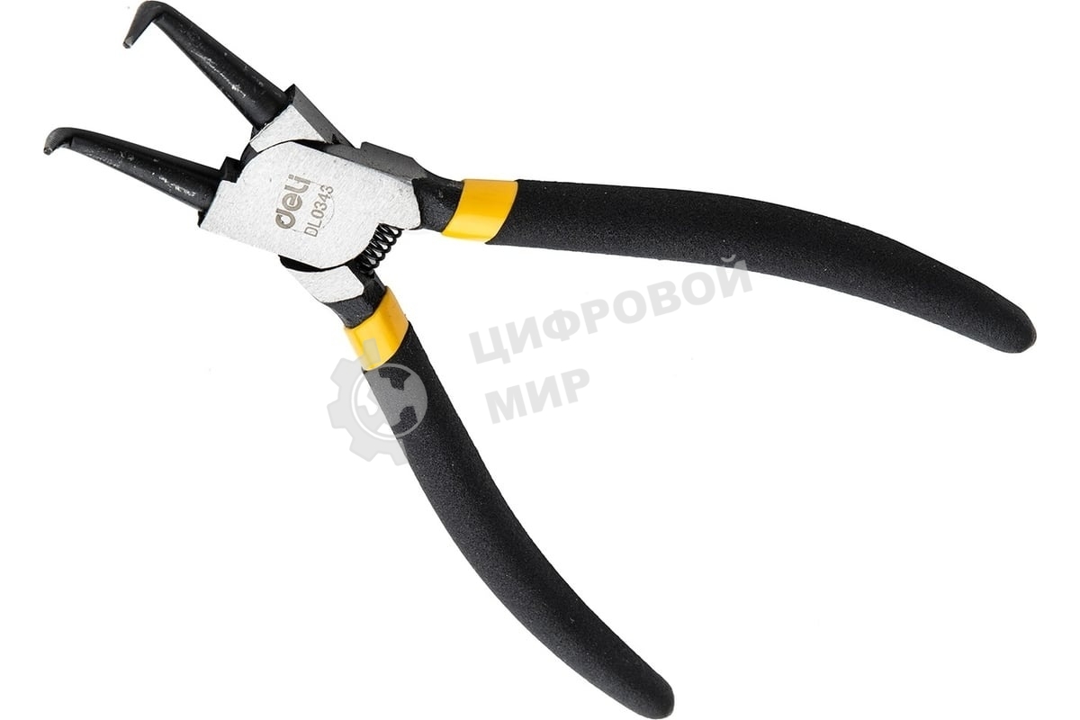 Изогнутый съемник внутренних стопорных колец Deli DL0343 7