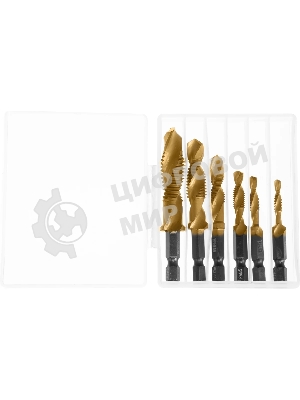 Набор сверл-метчиков Denzel М4-М12, Р6М5