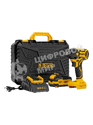 Гайковерт Denzel ударный аккумуляторный бесщет. CIWH-BL-20-350, Li-Ion, 20 В