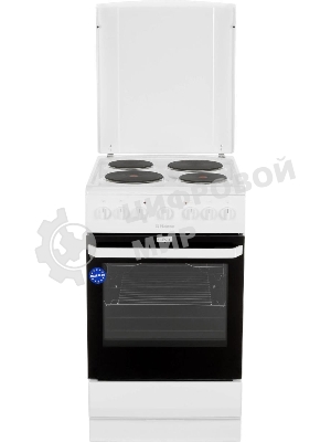 Плита электрическая Hansa FCEW54109 белый, конфорок 4 шт, духовка 65 л, 50 см x 85 см x 60 см