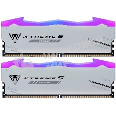 Оперативная память Patriot Viper Xtreme 5, DDR5, 48GB (2x24GB), 8000MHz, CL38, DIMM, с радиаторами, RGB, серебристый