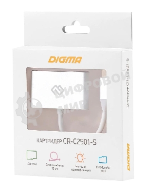 Кард-ридер Digma CR-С2501-S/серебристый/SD/TF/micro-SD/USB Type-C/алюминий
