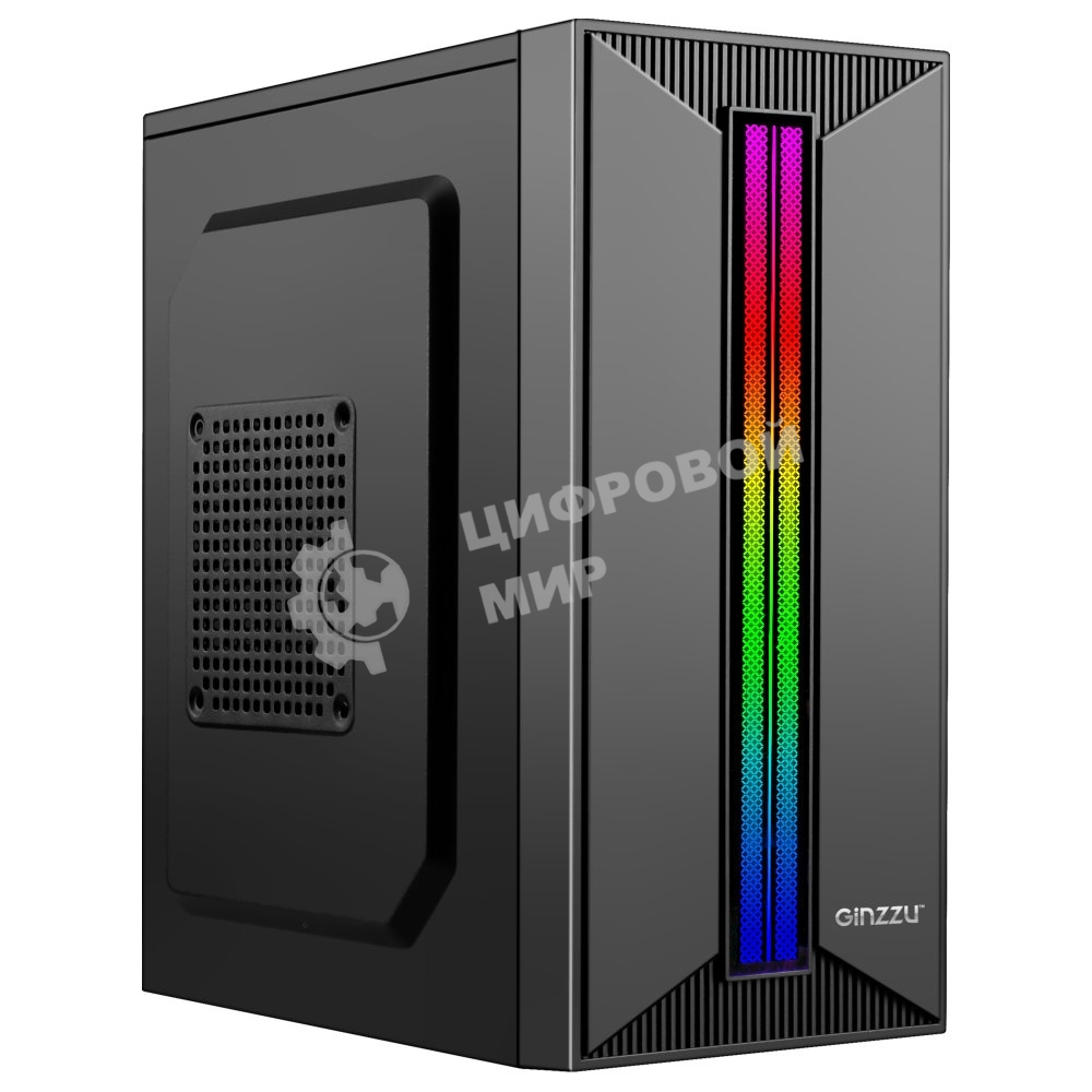 Компьютерный корпус Ginzzu B350 2*USB 2.0,AU RGb