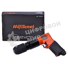 Дрель прямая Av Steel AV-701107 114л/мин патр.:быстрозажимной оранжевый/черный