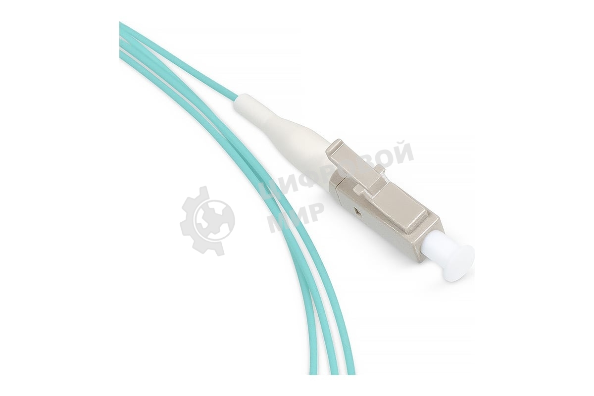 Пигтейл Cabeus, LC, OM3 50/125, 1,5м, бежевый хвостовик, бирюзовый