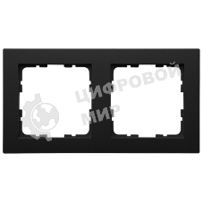 Рамка Jasmart 2-м G-Classic черный матовый soft touch