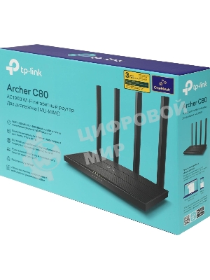 Роутер беспроводной TP-Link Archer C80 AC1900 10/100/1000BASE-TX черный