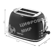 Тостер Galaxy Line GL 2920, магия черного, металл, 900 Вт, 6 степеней поджарки