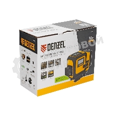 Лазерный уровень мультипризменный Denzel DLV-360-3C, 30 м, зеленый луч, Li-Ion 2,4 Aч, кейс