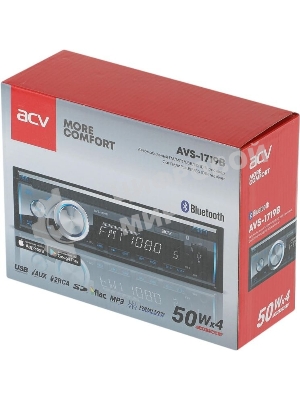 Автомагнитола ACV AVS-1719B, 1 DIN, Bluetooth, USB Type-A, AUX
