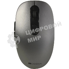 Мышь беспроводная Canyon MW-9 серый, 1600 dpi, радиоканал, Bluetooth, USB, кнопки - 6