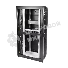 Шкаф серверный ПРОФ напольный 48U (600x1200) дверь перфор., задние двойные