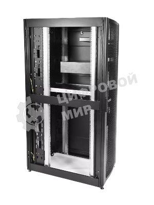 Шкаф серверный ПРОФ напольный 48U (600x1200) дверь перфор., задние двойные