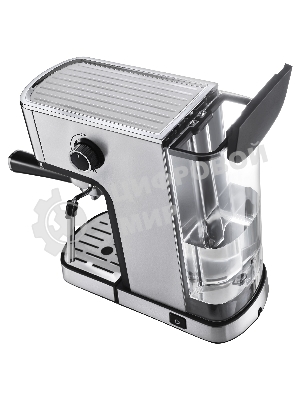 Кофеварка рожковая Evelux ECM 1009 Aroma нержавеющая сталь, исп. кофе - молотый, 1.2 л, 1350 Вт, 20 бар