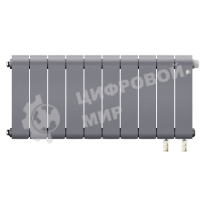 Радиатор биметаллический Royal Thermo Infinity 300 Silver Satin VR80 - 10 секц.