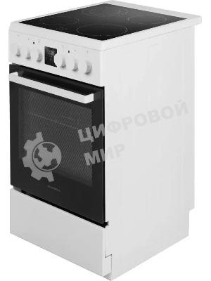 Плита электрическая Maunfeld MEC57CW08TD белый, конфорок 4 шт, духовка 59 л, 50 см x 85 см x 60 см