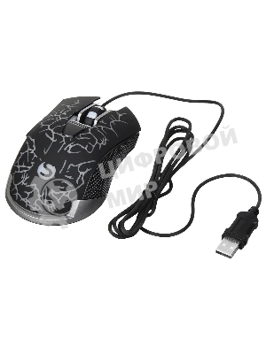 Мышь проводная SunWind SW-M705G черный, 3600 dpi, USB, кнопки - 6