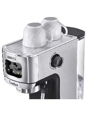 Кофеварка рожковая Evelux ECM 1009 Aroma нержавеющая сталь, исп. кофе - молотый, 1.2 л, 1350 Вт, 20 бар